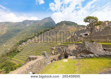 Machu Picchu Peru September 12 2018 Thanks To These Agricultural Terraces The Ancient City Of Machu 