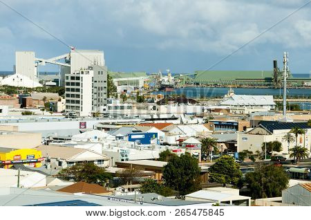 Geraldton, Australia - August 21, 2018: Commercial Buildings & Port Of Geraldton