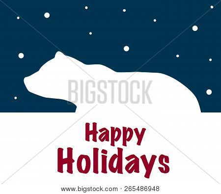 Christmas Holiday Season White Polar Bear Jpg
