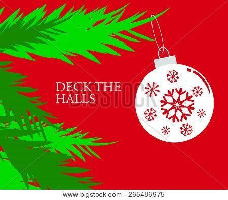 Christmas Holiday Season Deck The Halls Ornament Jpg