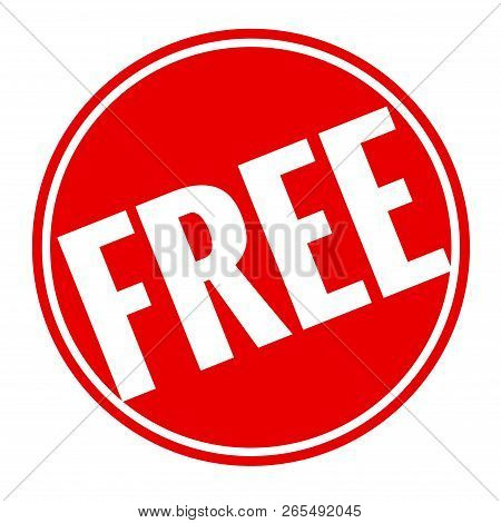 Free Promotional Sale Label For Business In Red Circle