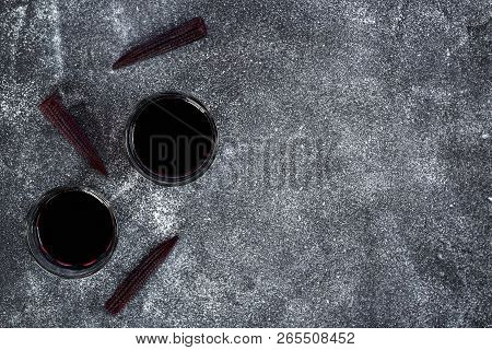 Chicha Morada - Drink In The Andean Areas Of Peru. Chicha Morada Is Made From Purple Corn.