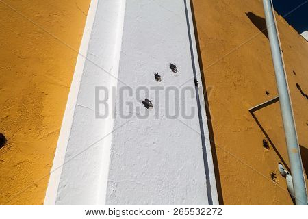 Bullet Holes At The Former La Moncada Baracks, Important Place Of Cuban History, Santiago De Cuba