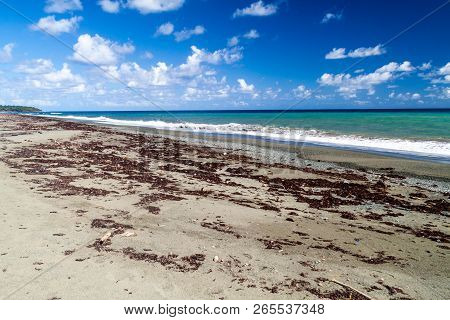 Beach At The Mouth Of Rio Toa River Near Baracoa, Cuba