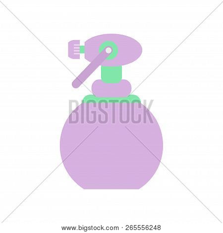 Bottle For Water, For A Hairstyle, Vector Illustration, Turquoise-lilac Color.