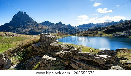 A View Of Pic Du Midi Ossau In Autumn, France, Pyrenees