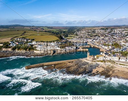 Porthleven Overlooking The Harbour Towards The Town