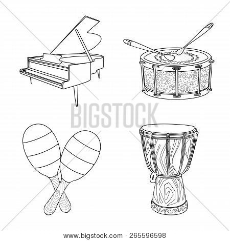 Isolated Object Of Music And Tune Icon. Set Of Music And Tool Vector Icon For Stock.