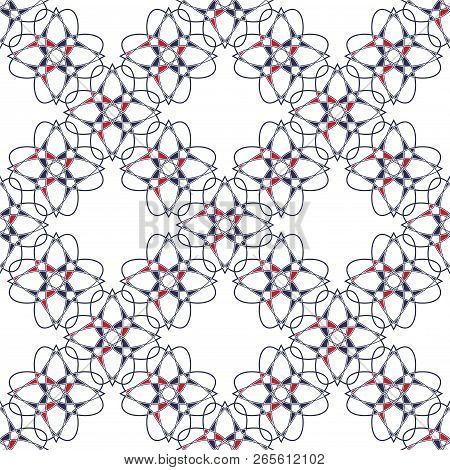 Seamless Abstract Background. Abstract Pattern With Flowers. Pyrography Flowers.