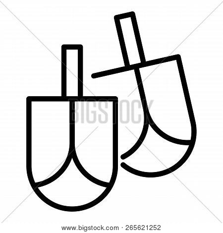 Jewish Dreidel Icon. Outline Jewish Dreidel Vector Icon For Web Design Isolated On White Background