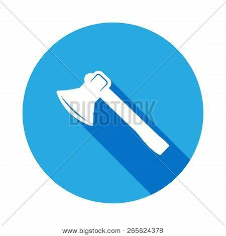 Ax Icon With Long Shadow. Elements Of Constraction Icon With Long Shadow. Signs And Symbols Collecti