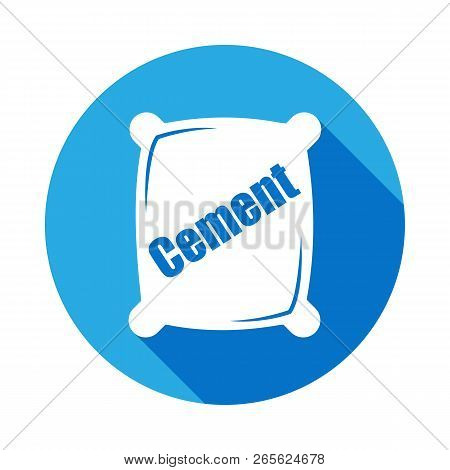 Cement Icon With Long Shadow. Elements Of Constraction Icon With Long Shadow. Signs And Symbols Coll