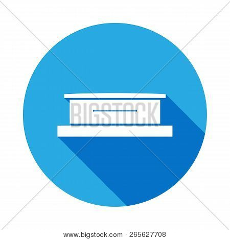 Coffin Vector Icon With Long Shadow. Element Of Kind Or Way Of Suicide Death Illustration. Signs And