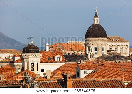 Cathedral Of The Assumption In Dubrovnik, Croatia, Originated In The 12th Century, Destroyed In The 
