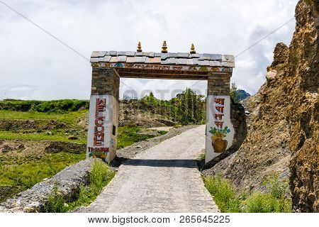 Traditional Architecture And Entrance Gate To Manang Village, Annapurna Conservation Area, Nepal