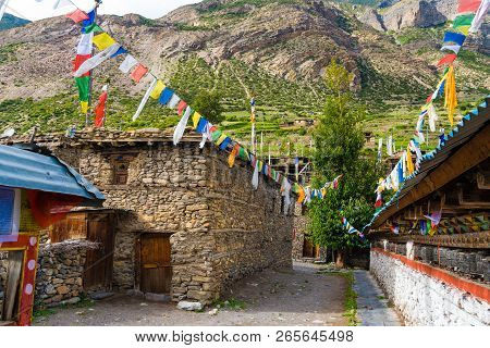 Prayer Wheels In Manang Village, Annapurna Conservation Area, Nepal