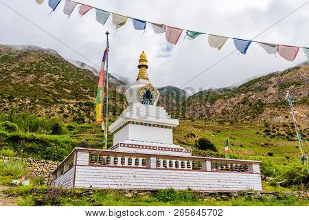 Prayer Wheels In Manang Village, Annapurna Conservation Area, Nepal