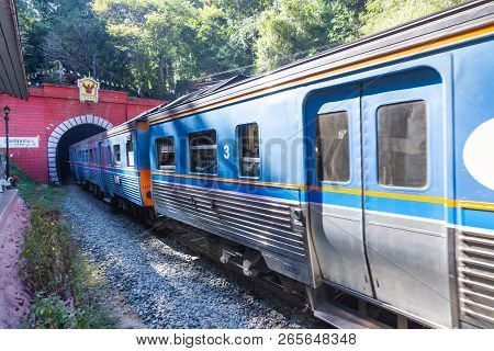 Khun Tan Tunne - Lampang Thailand - Oct 14, 2018:- Khun Tan Railway Station Is A Railway Station On 
