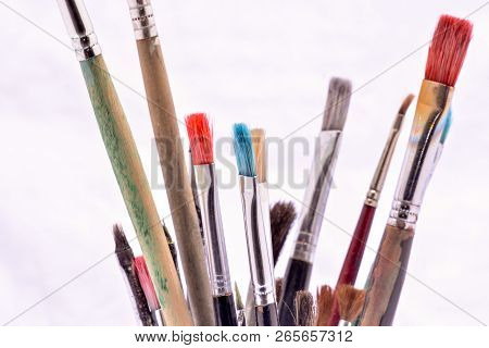 Brushes And Paint, Beautiful Photo Digital Picture