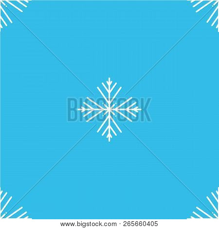 Vector Illustration. Seamless Pattern Of Snowflakes. White Snowflakes On Blue Background.