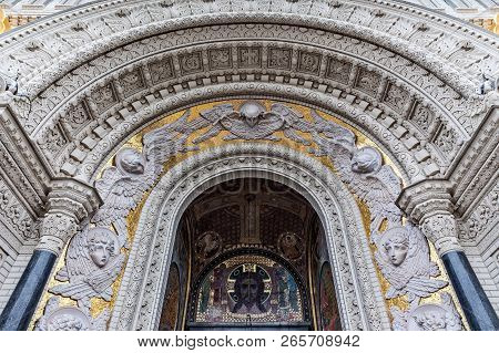 Fragment Entrance To The Naval Cathedral Of St. Nicholas The Wonderworker (nikolsky Stauropegic Nava