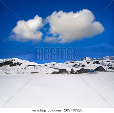 Baqueira Beret in Lerida Catalonia ski spot resort in Aran Valley of Pyrenees Spain