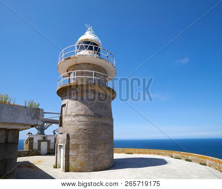 Islas Cies islands lighthouse Faro Cies in Vigo of Galicia