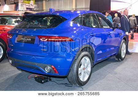 Tartu-september 29: Jaguar E-pace At The Tartu Motoshow On September 29, 2018 In Tartu, Estonia