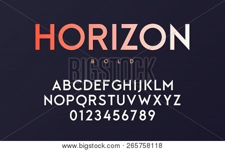 Vector Trendy Minimal Sans Serif Bold Font Design, Alphabet, Typ