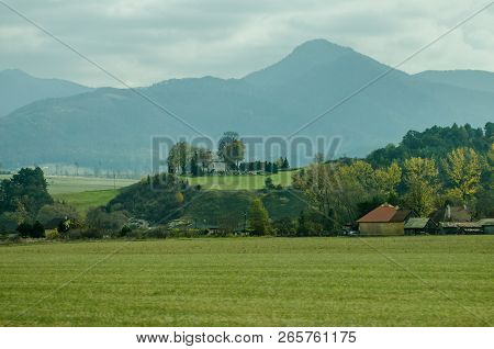 Ladnscape From Slovakia - Green Meadows And Fields And Mountains