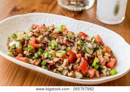 Turkish Gavurdagi Salad With Raki