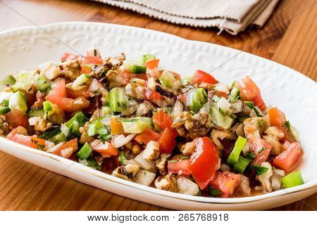 Turkish Gavurdagi Salad With Walnut.