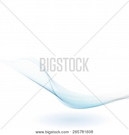 Abstract Waves Background In Blue Color, Isolated On White. Can Be Used For Flyers And Corporate Pre