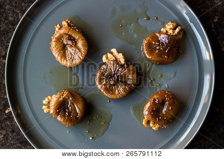 Dried Fig Dessert With Walnut / Cevizli Incir Tatlisi.