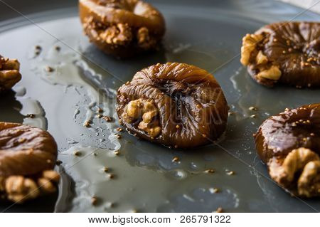Dried Fig Dessert With Walnut / Cevizli Incir Tatlisi.