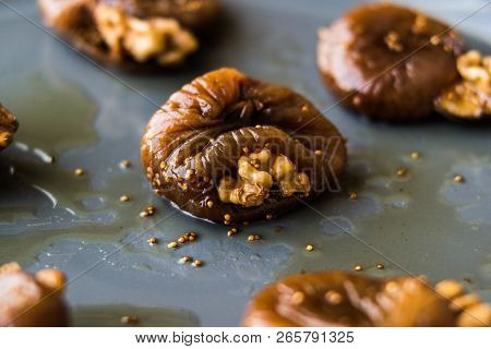 Dried Fig Dessert With Walnut / Cevizli Incir Tatlisi.
