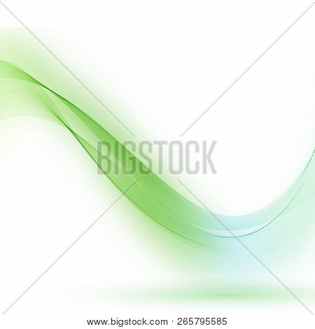 Abstract Wave Design Element. Blue Wave.layout For Advertising