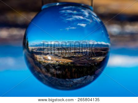 A Lensball Panoramic View Of The Flathead Valley In Montana As Seen From Lone Pine State Park Utiliz