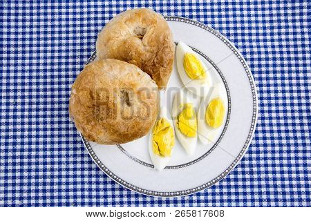 Turkish Breakfast Boyoz With Egg Famous In İzmir, Turkey