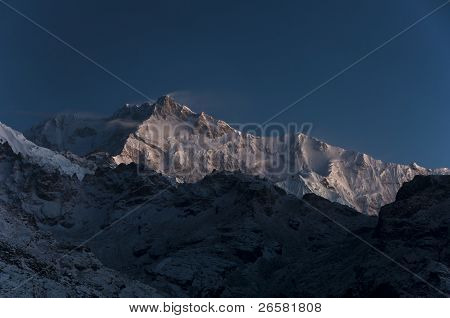 Khangchengdzonga Peak In The Himalaya Range, Sikkim, India