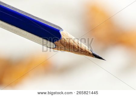 Pencil With A Sharp Black Graphite Point