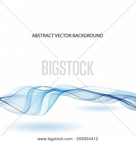 Abstract Geometric Dynamic Sea Wave. Creative Line Art. Design Elements Created Using The Blend Tool