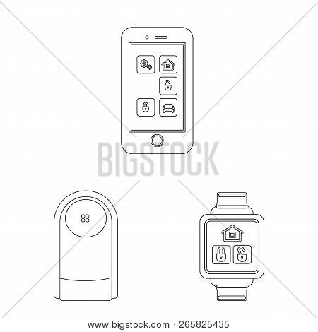 Vector Illustration Of Office And House Symbol. Collection Of Office And System Stock Symbol For Web