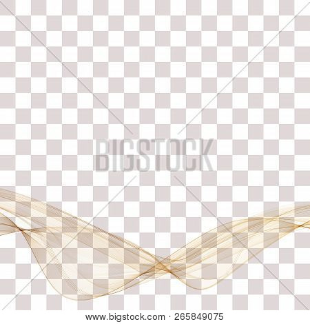 Wave Brown, Background Abstraction. Wave On A Checkerboard Background