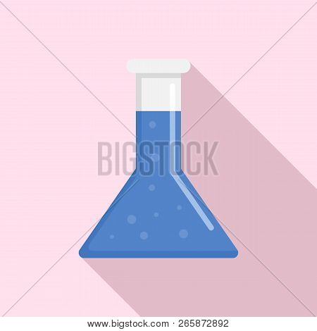 Conic Chemical Pot Icon. Flat Illustration Of Conic Chemical Pot Icon For Web Design