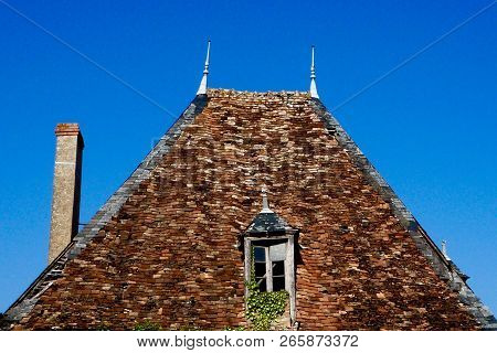 Dormer Window In Old Delapidated French House