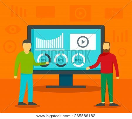 Diagram Visulization Concept Background. Flat Illustration Of Diagram Visulization Concept Backgroun