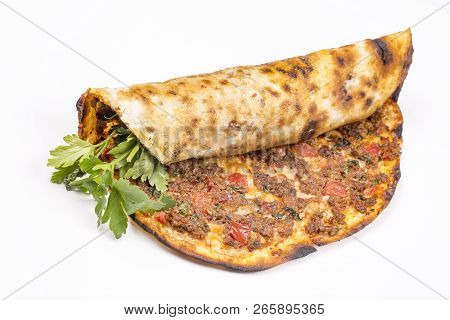 Traditional Delicious Turkish Foods; Turkish Pizza; Lahmacun