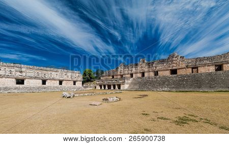 Nuns Quadrangle Cuadrangulo De Las Monjas Building Complex At The Ruins Of The Ancient Mayan City Ux
