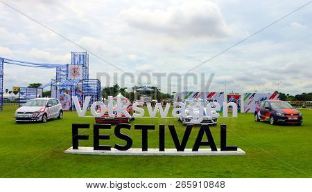 Setia Alam, Selangor, Malaysia - October 14, 2018 :  Signage In Open Field During Volkswagen Festiva